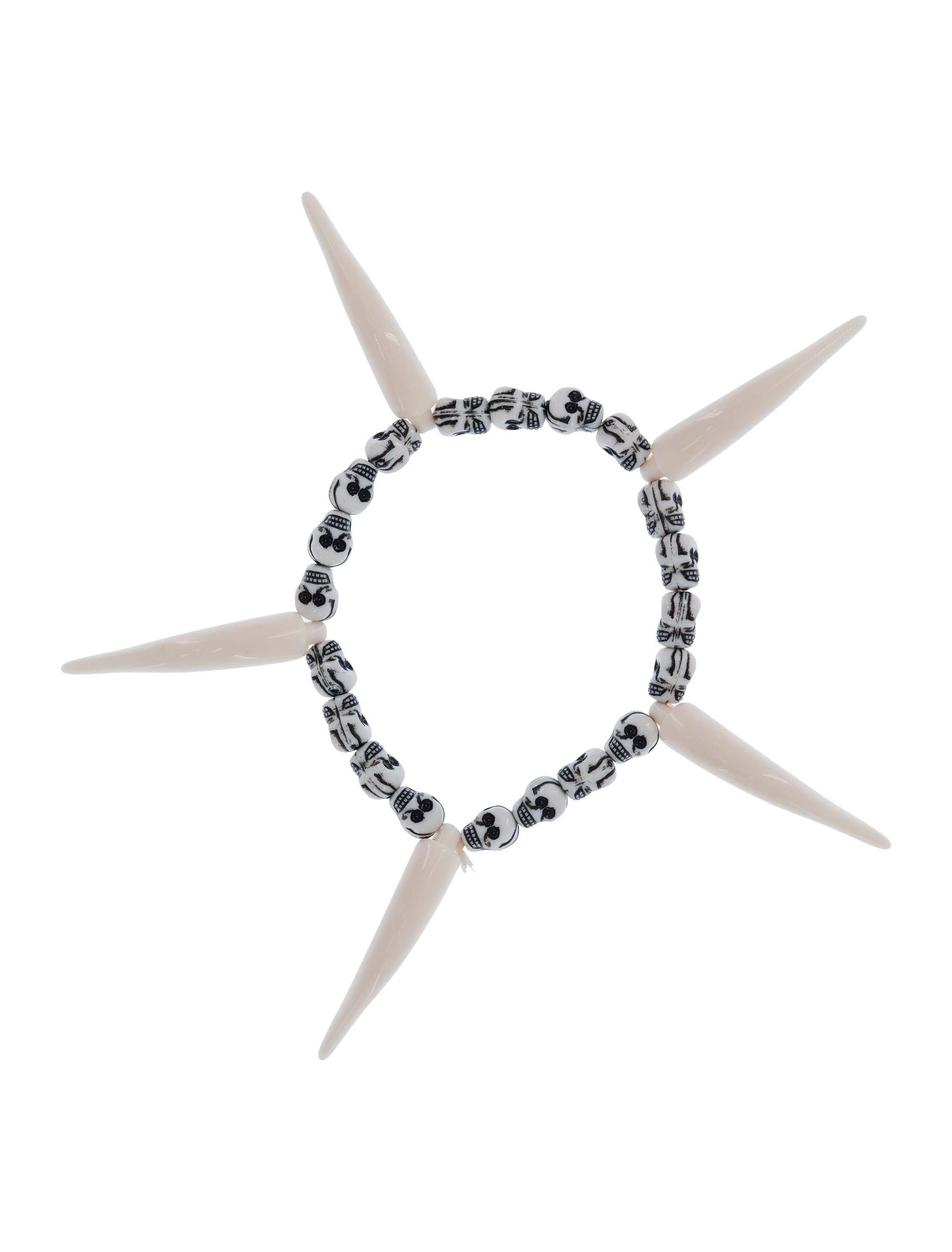 Armband Totenkopf-Perlen mit Zähnen