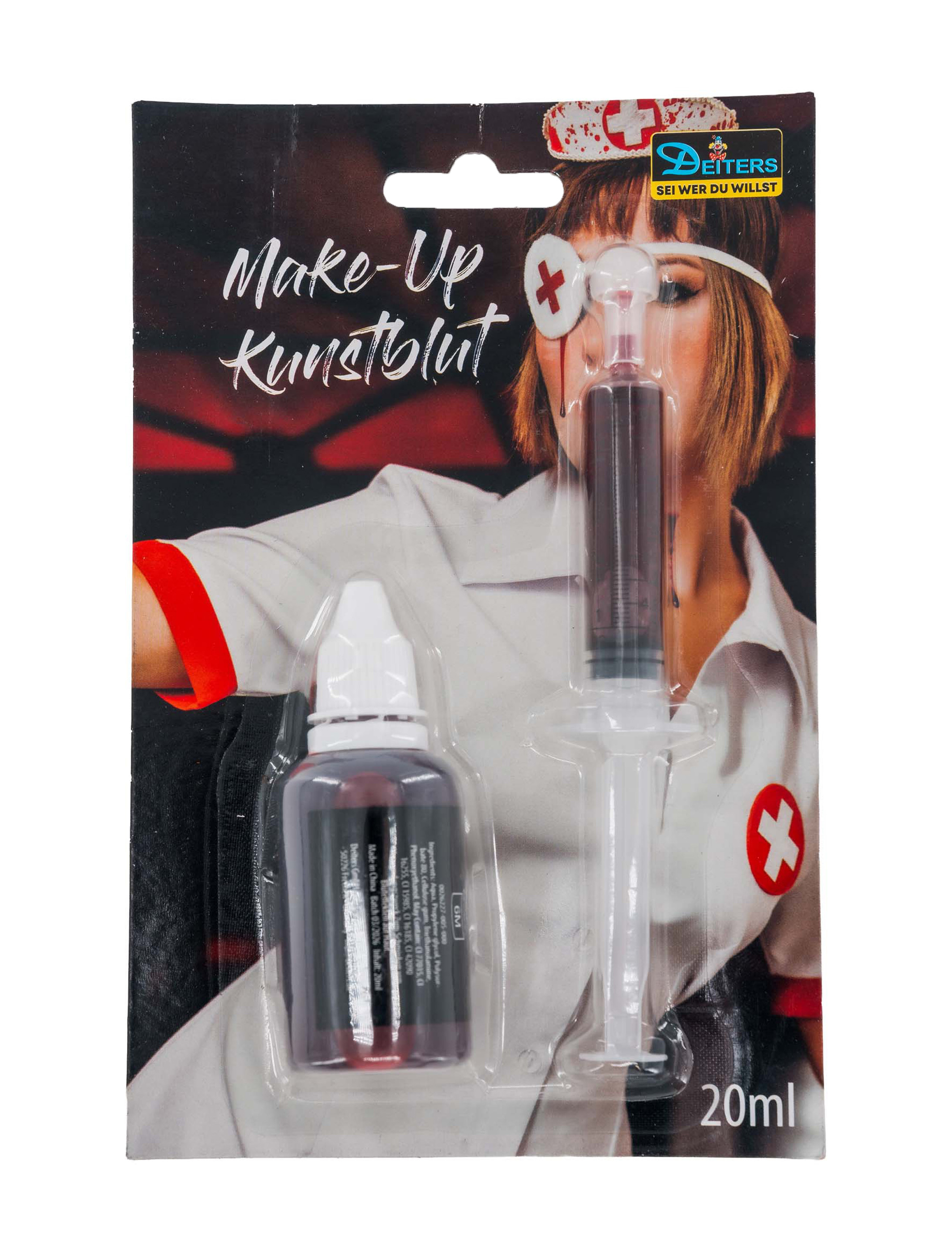 Make-Up Kunstblut mit Spritze 20ml