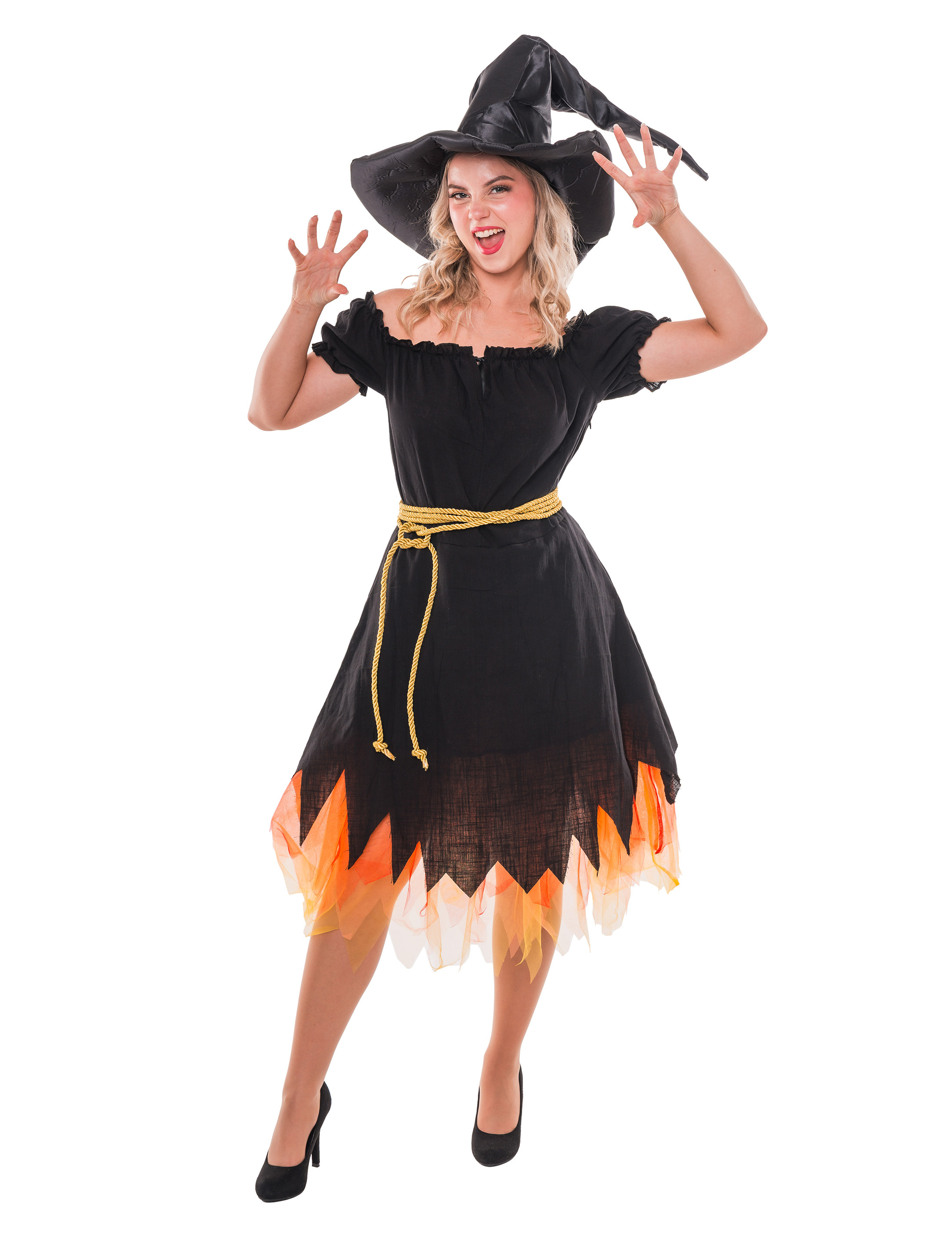 Kleid brennende Hexe