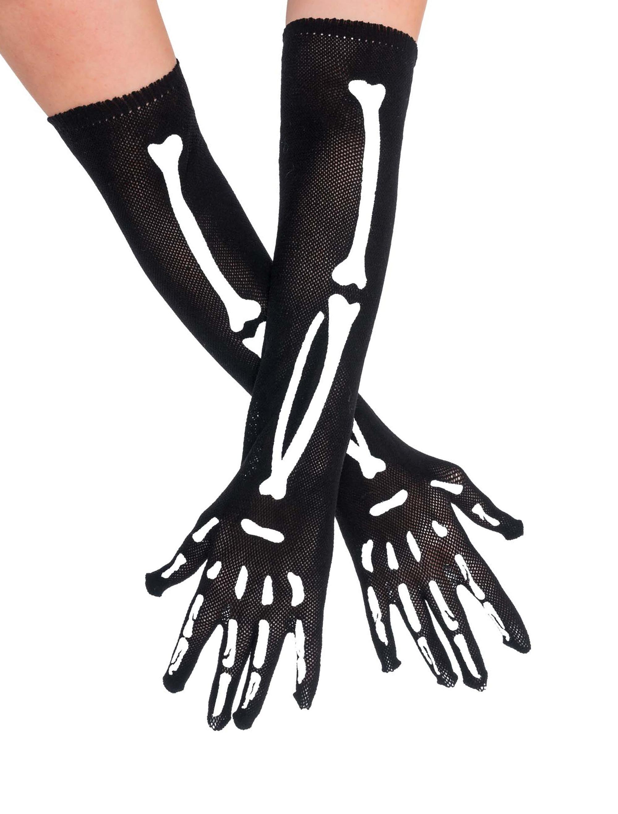 Netzhandschuhe Knochen lang