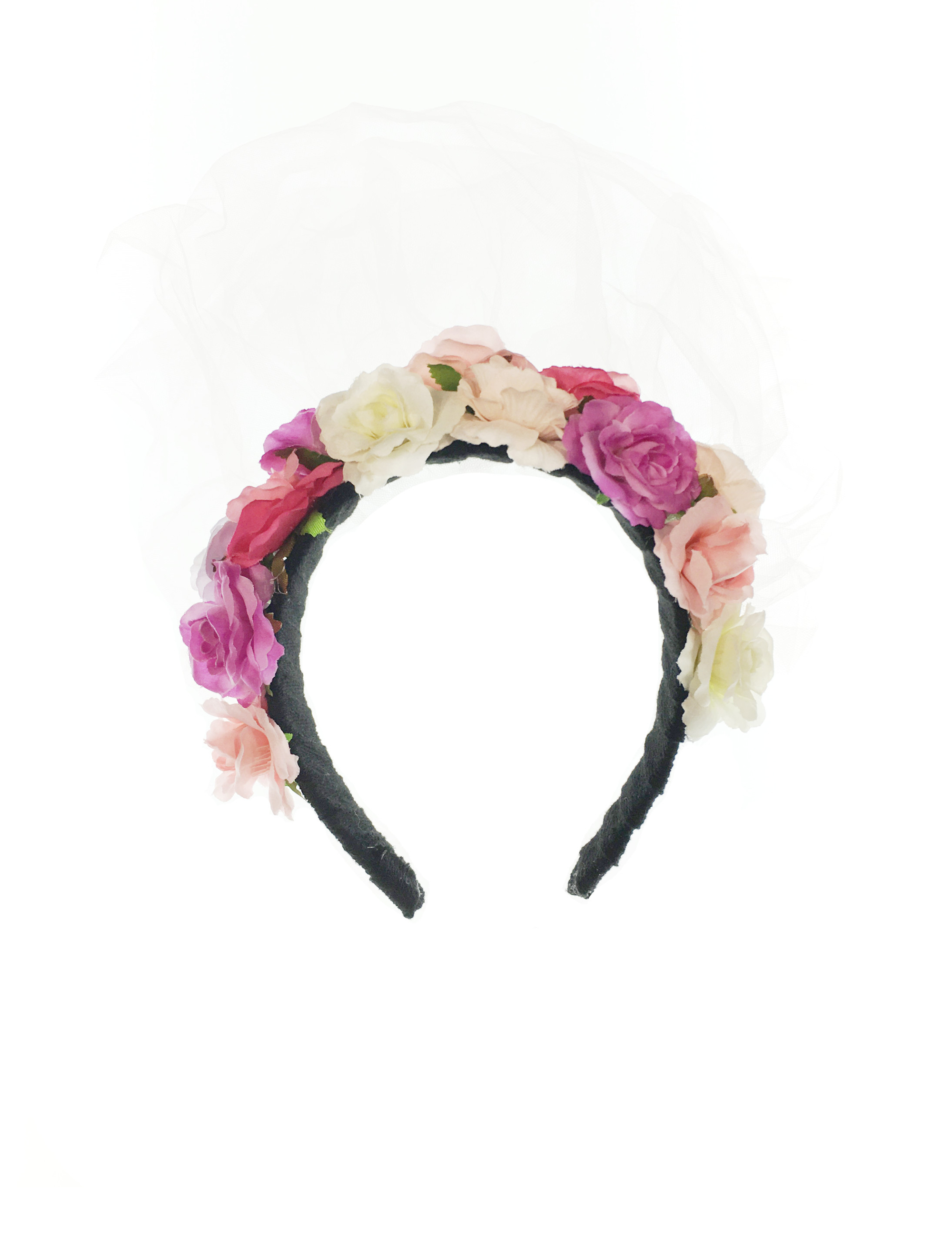 Haarreif Blumen mit Schleier