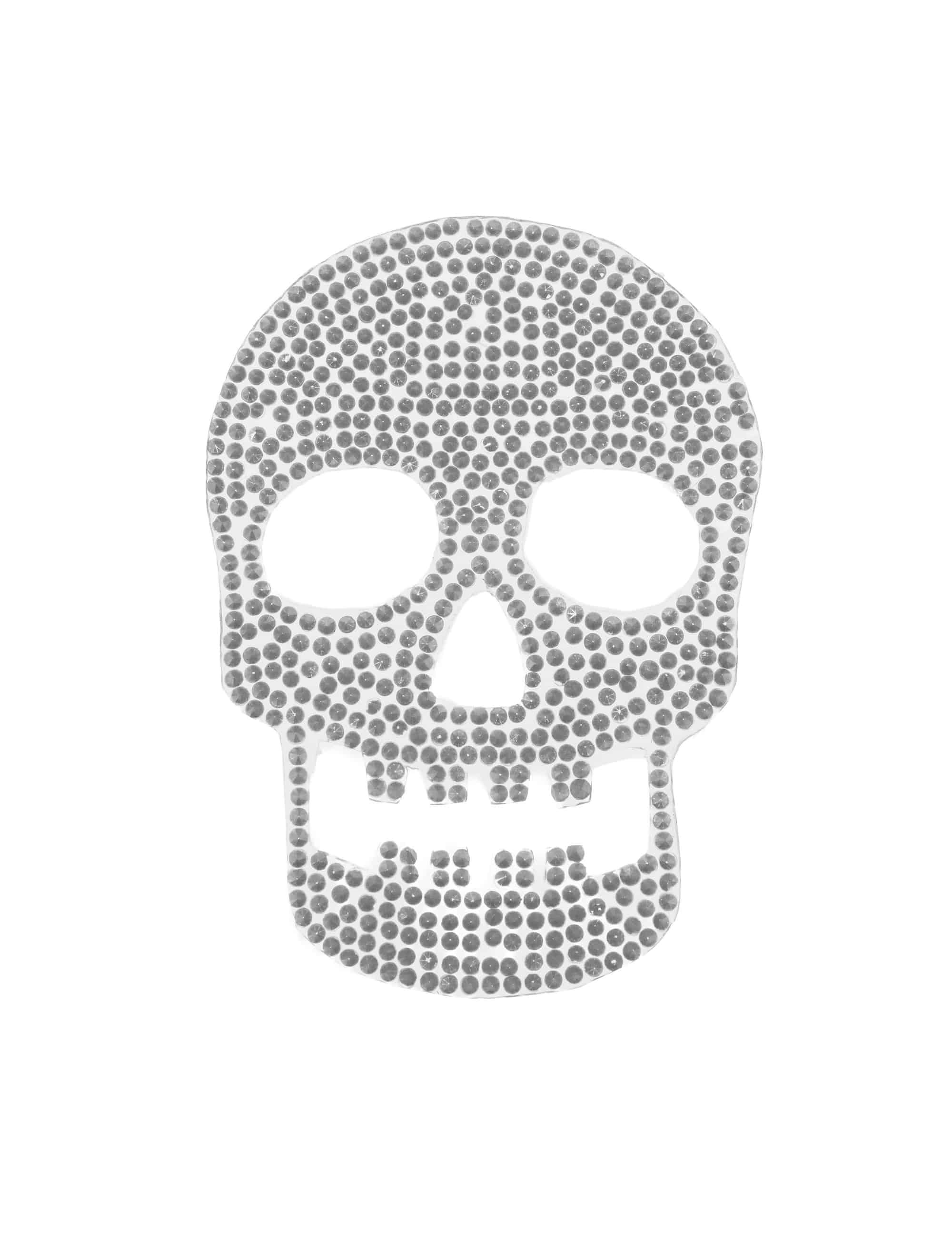 Bügelbild Strass Totenkopf 6x8,5cm