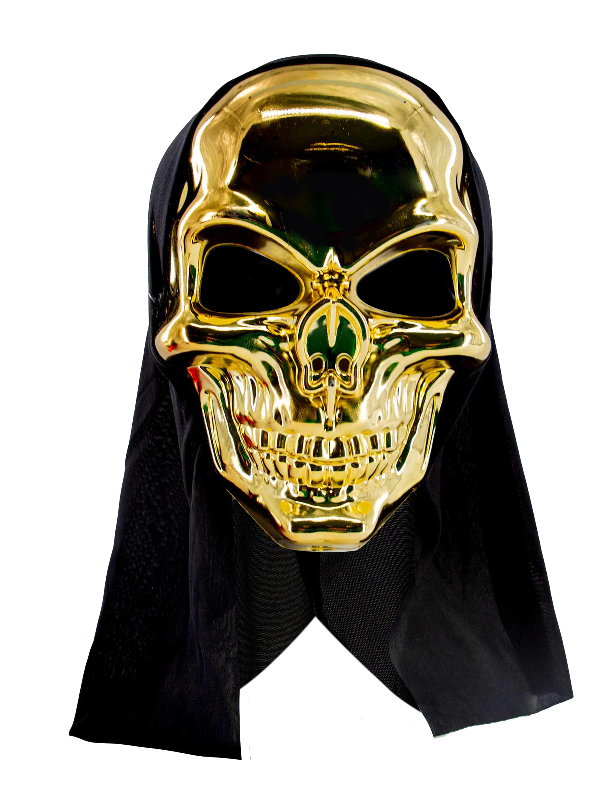 Maske Totenkopf mit Haube