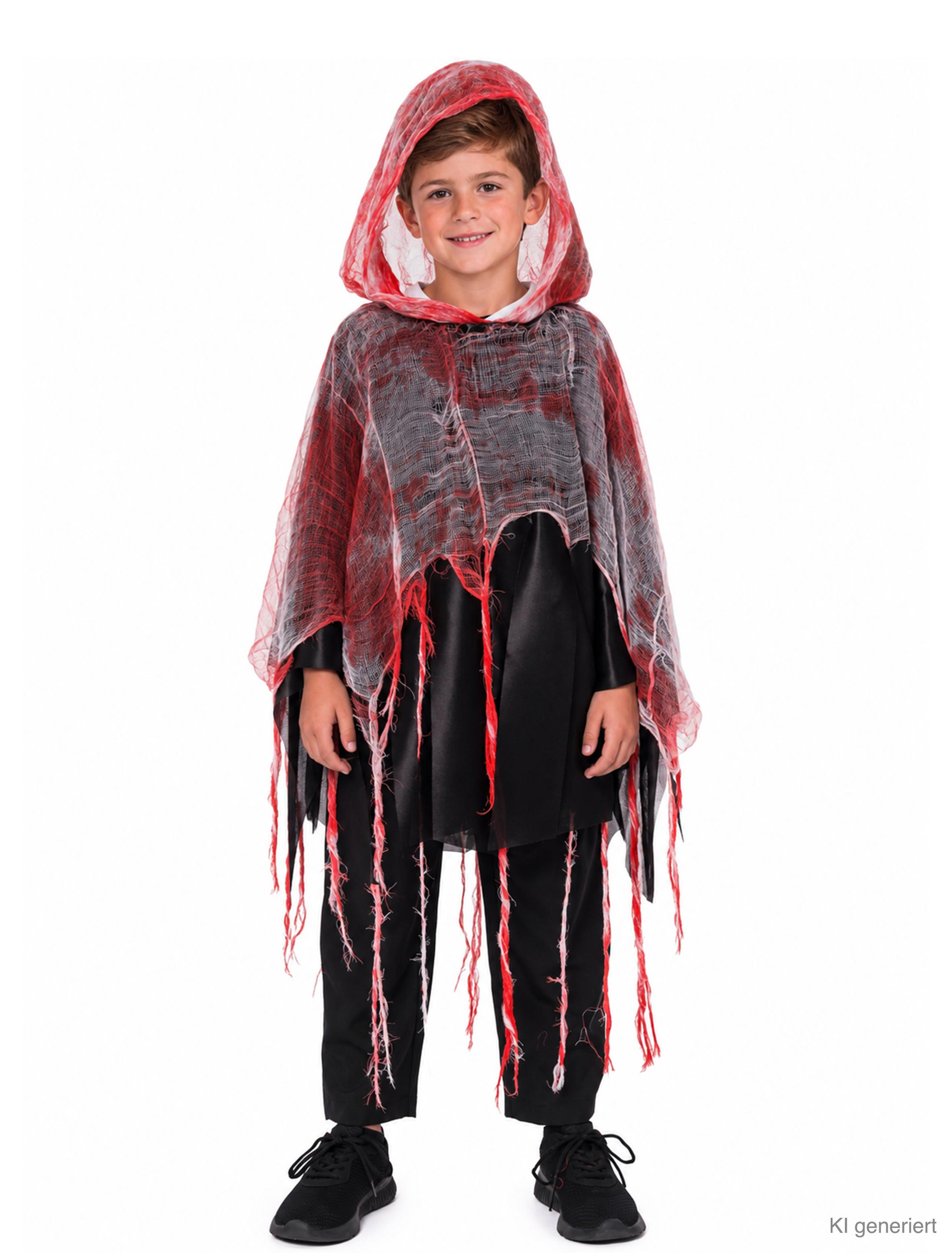 Poncho blutiger Geist mit Kapuze