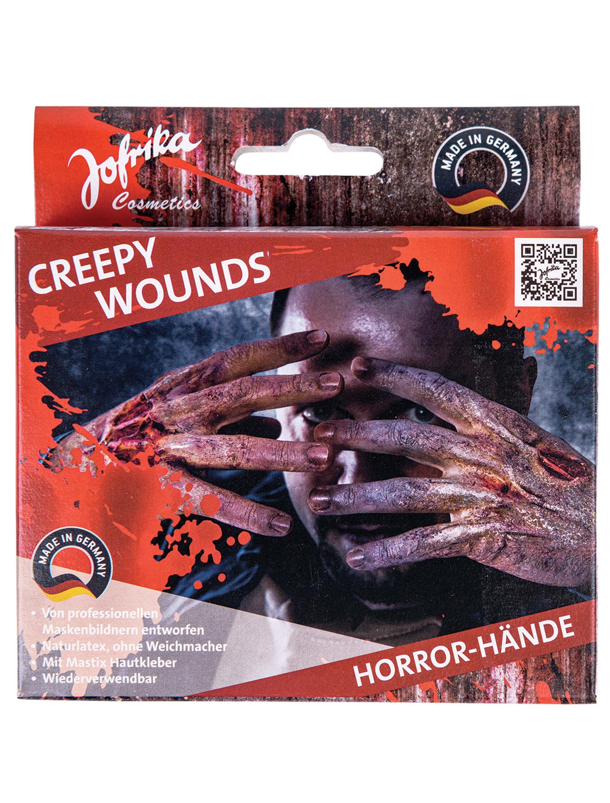 Latexwunde Horror-Hände