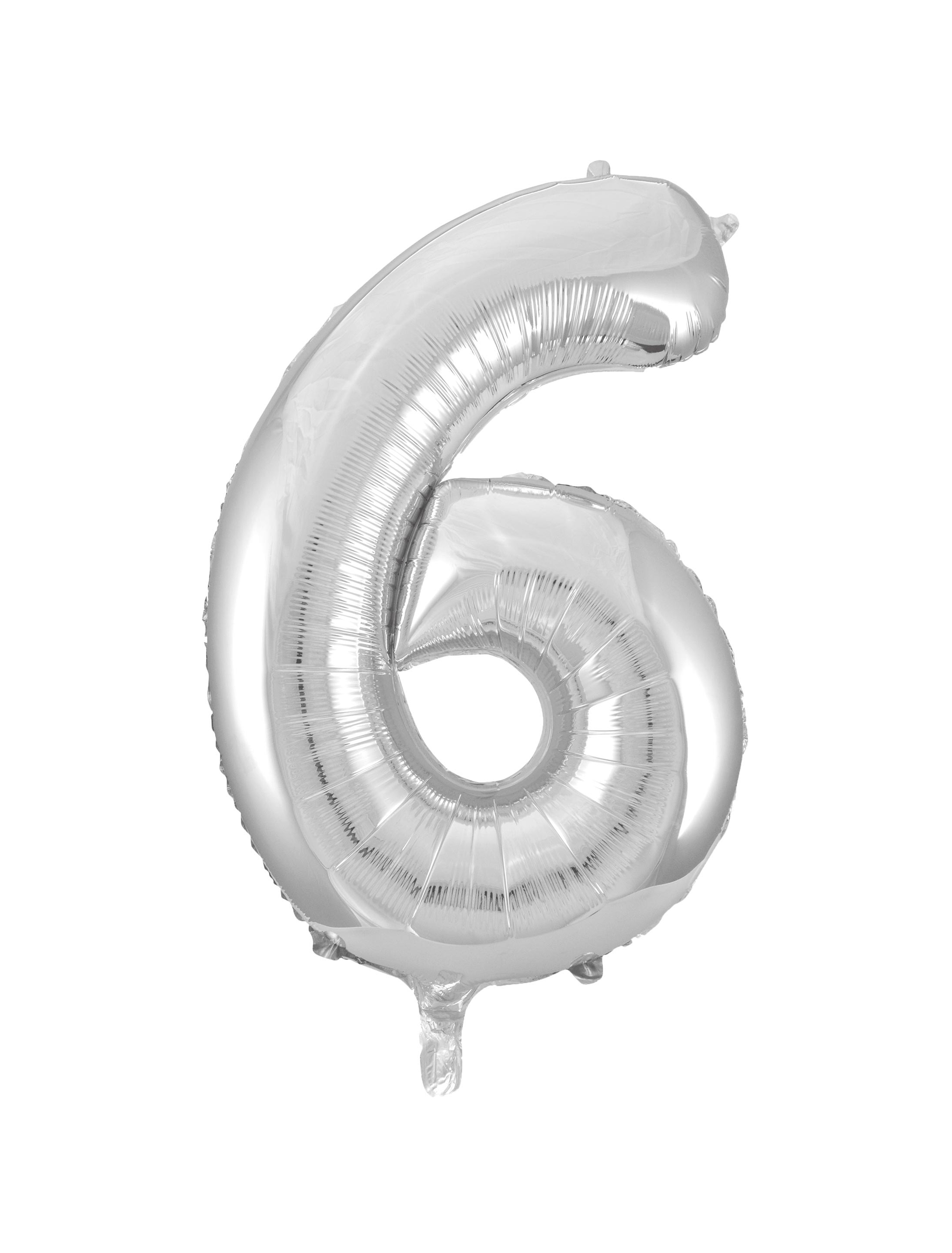 Folienballon Zahl 6 L