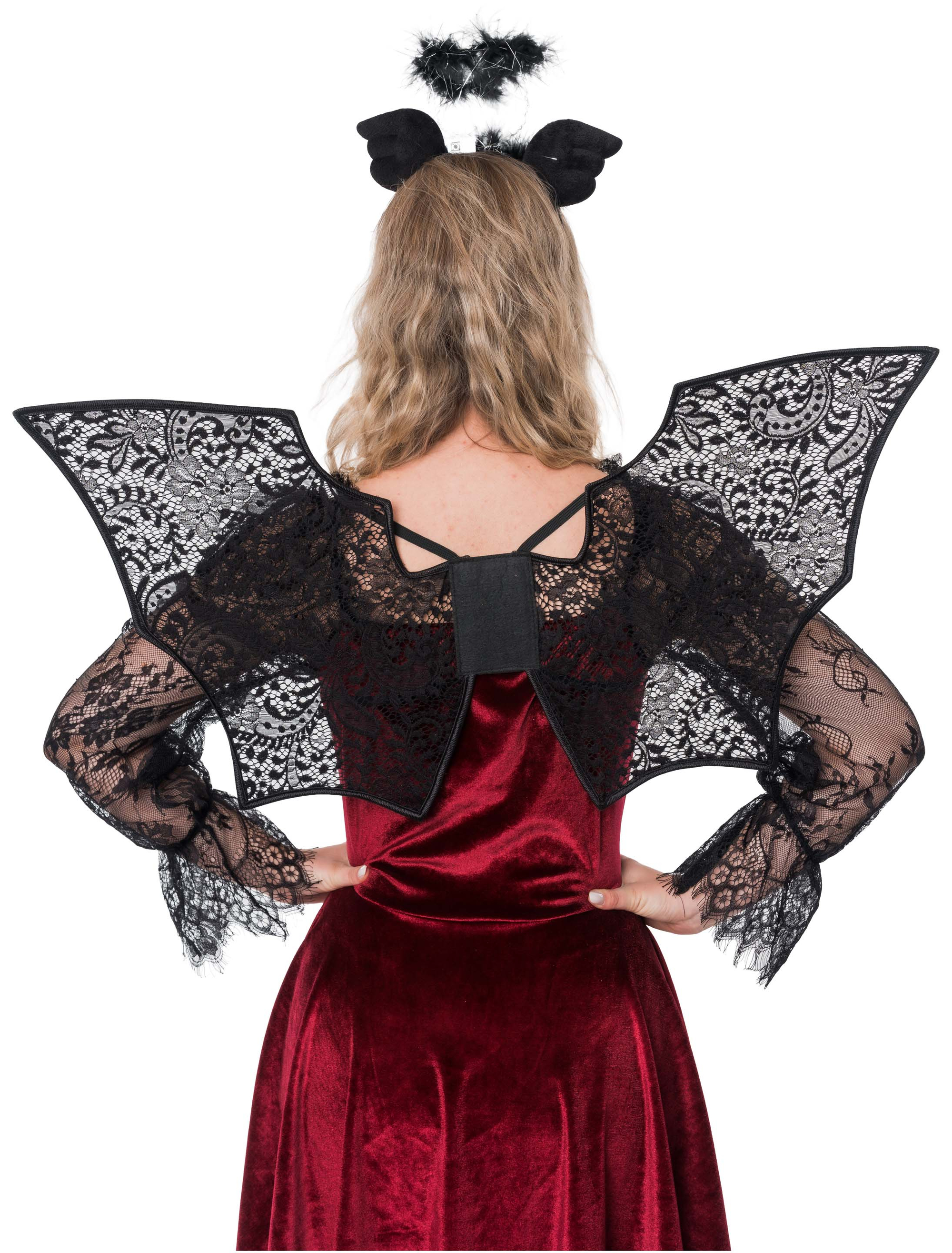 FlÃ¼gel aus Spitze schwarz