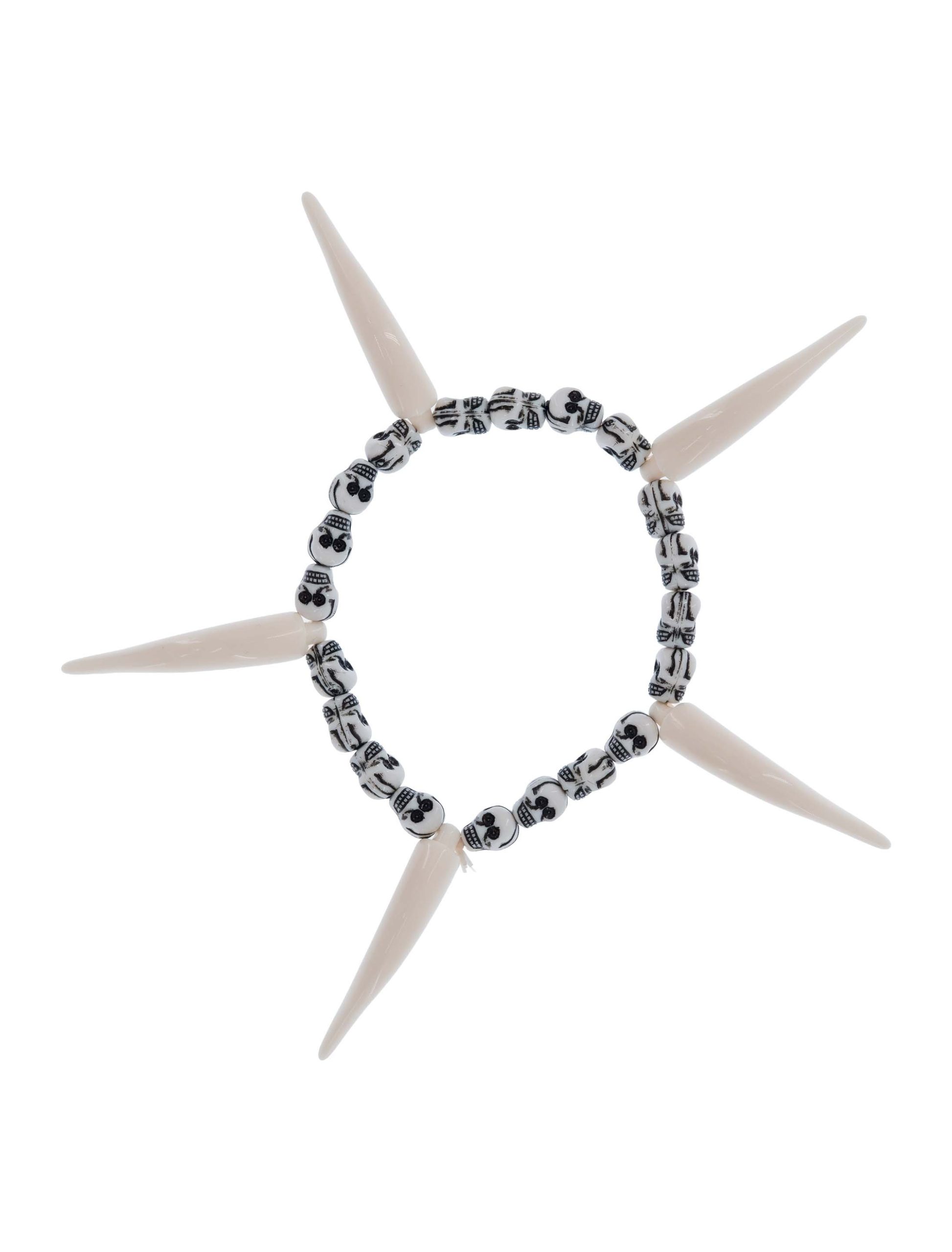 Armband Totenkopf-Perlen mit Zähnen