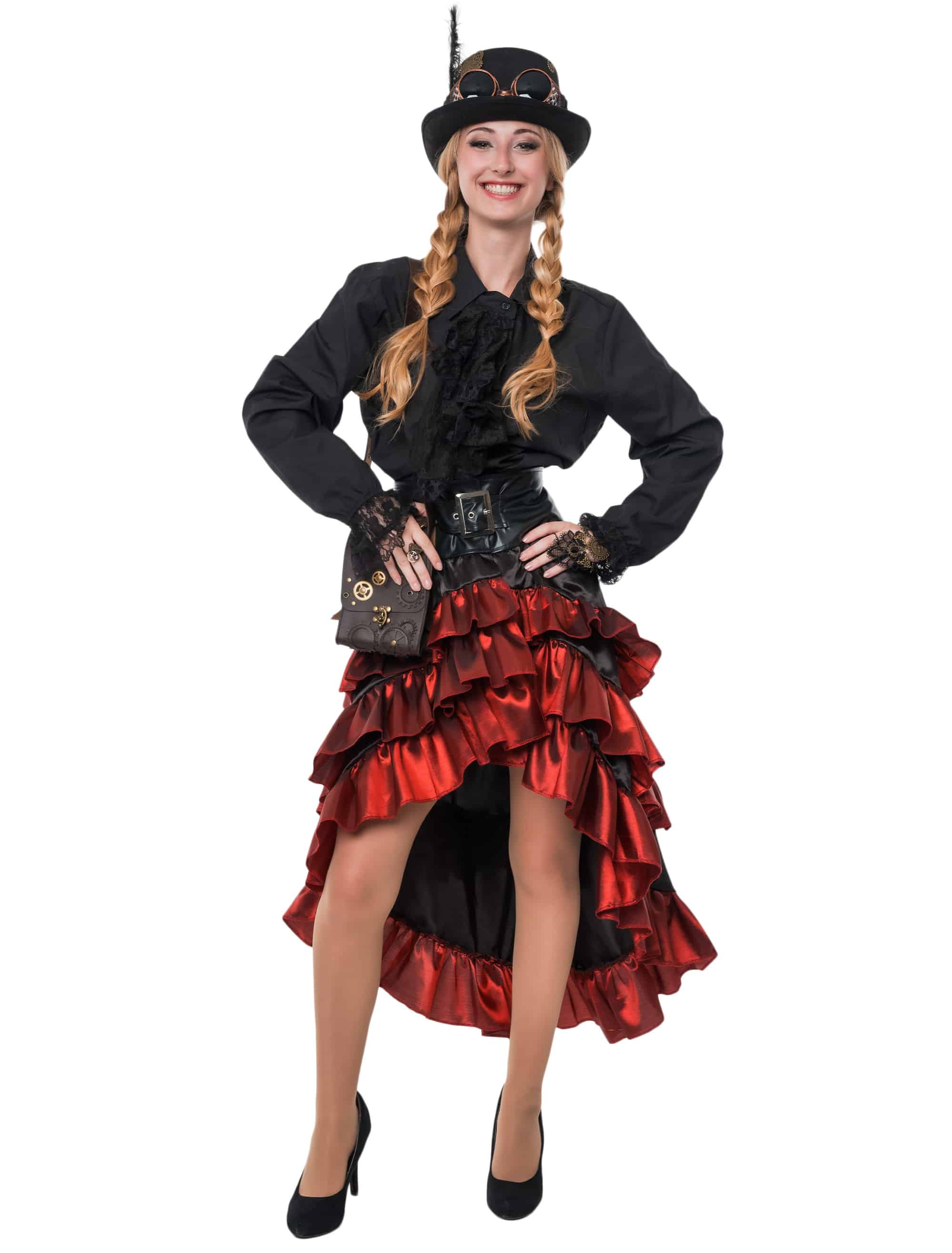 Rock Steampunk mit Schnalle Damen