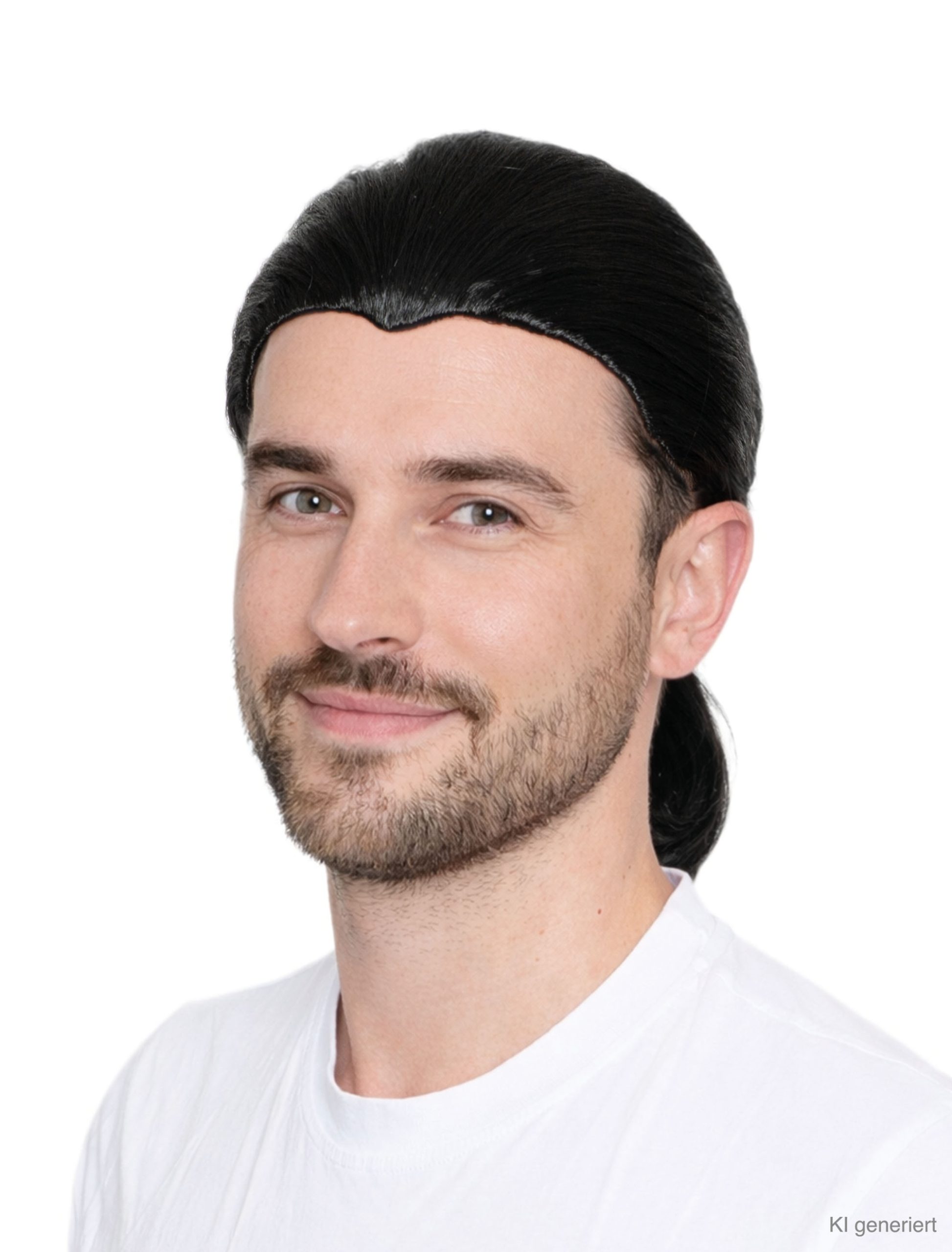 Perücke mit Zopf