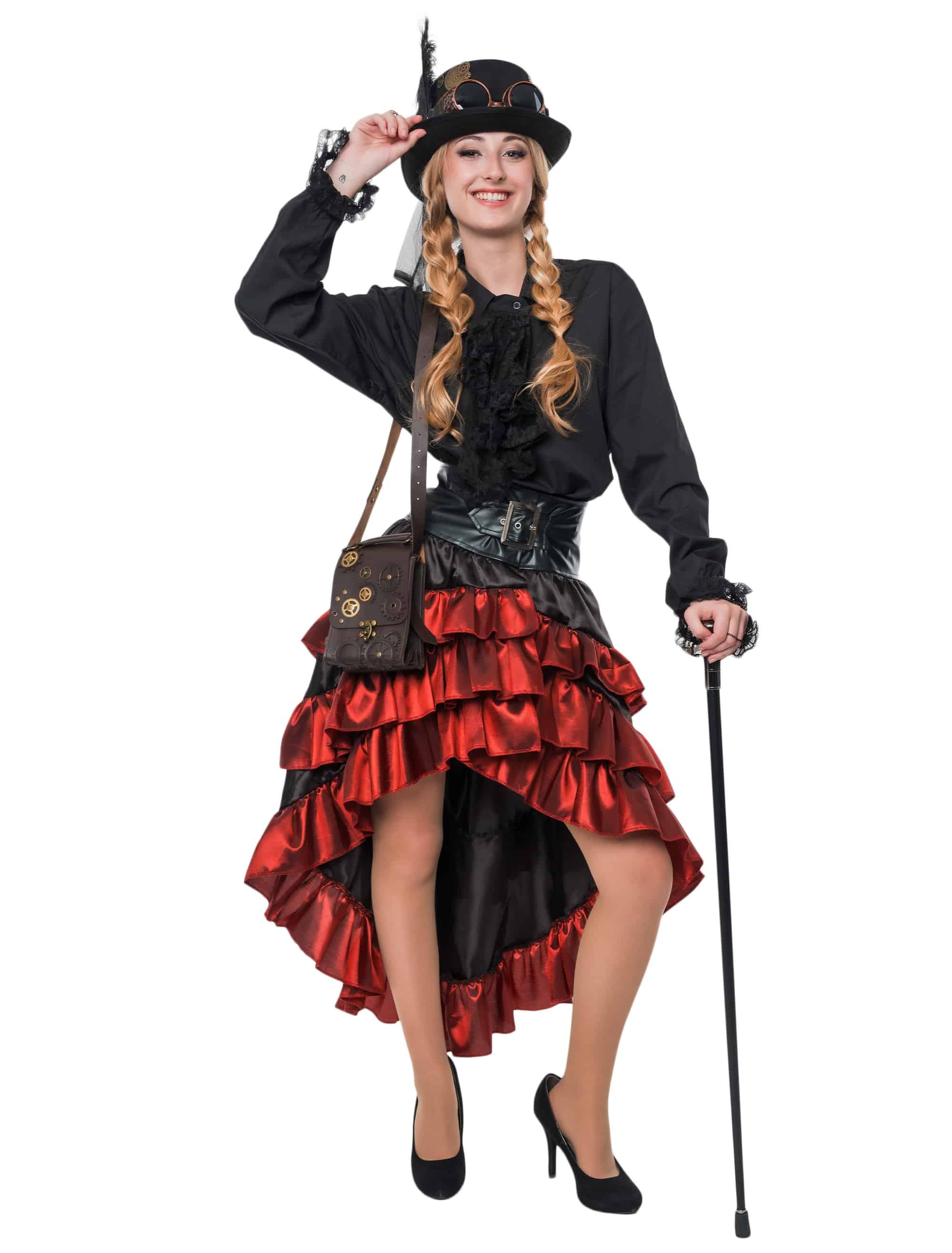 Rock Steampunk mit Schnalle Damen