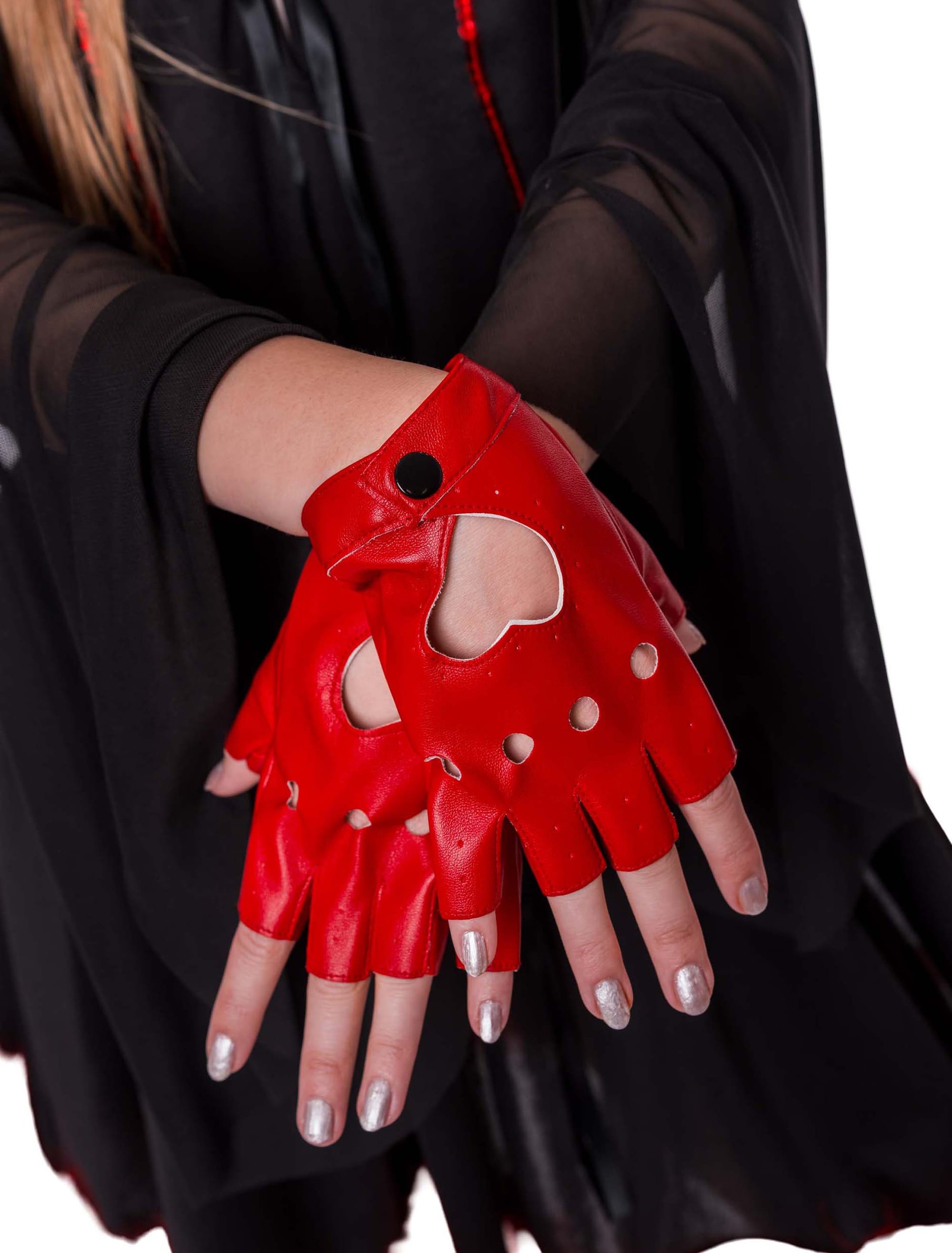 Handschuhe fingerlos mit Herz