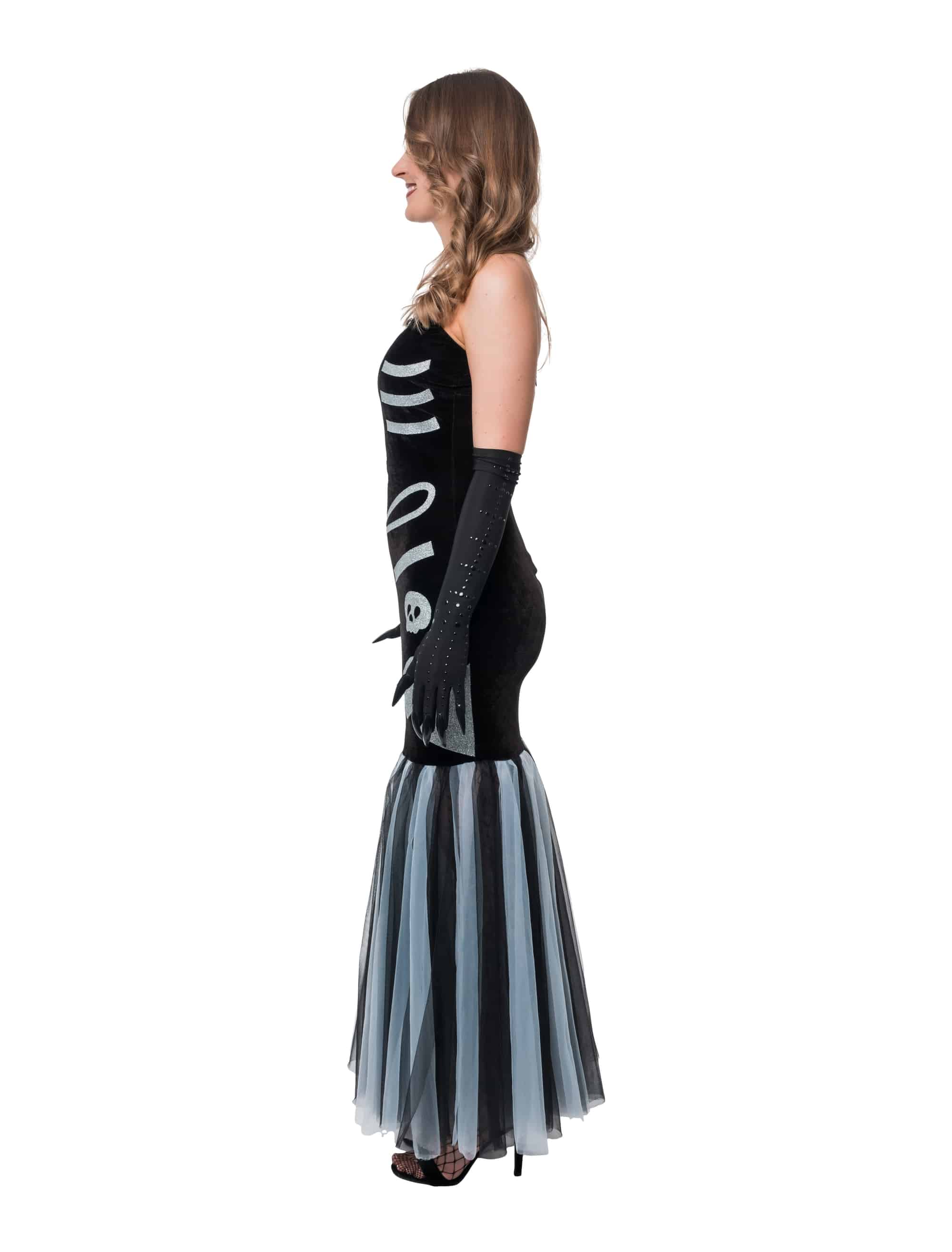 Kleid mit Skelett-Print Damen