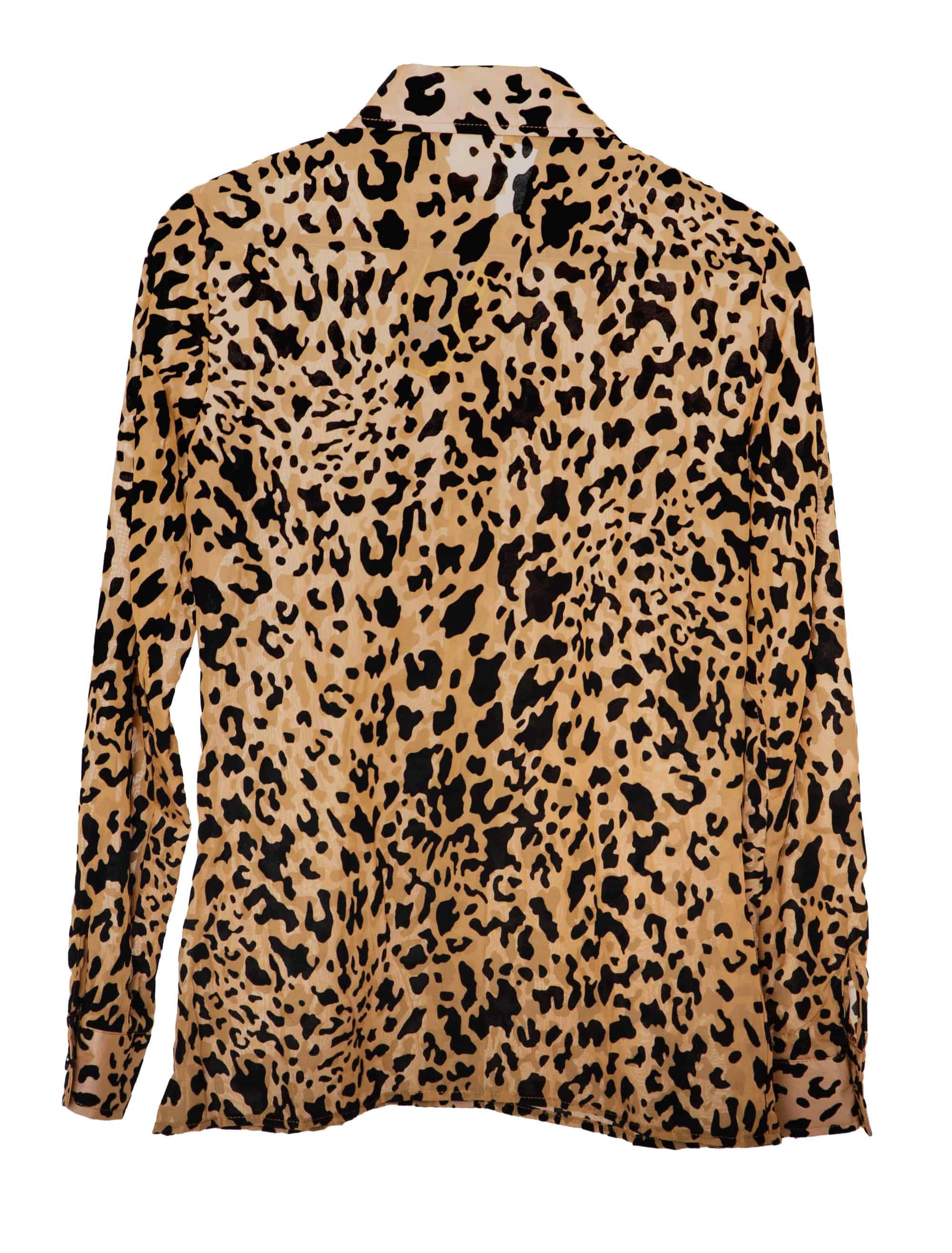 Bluse transparent Leopard Damen