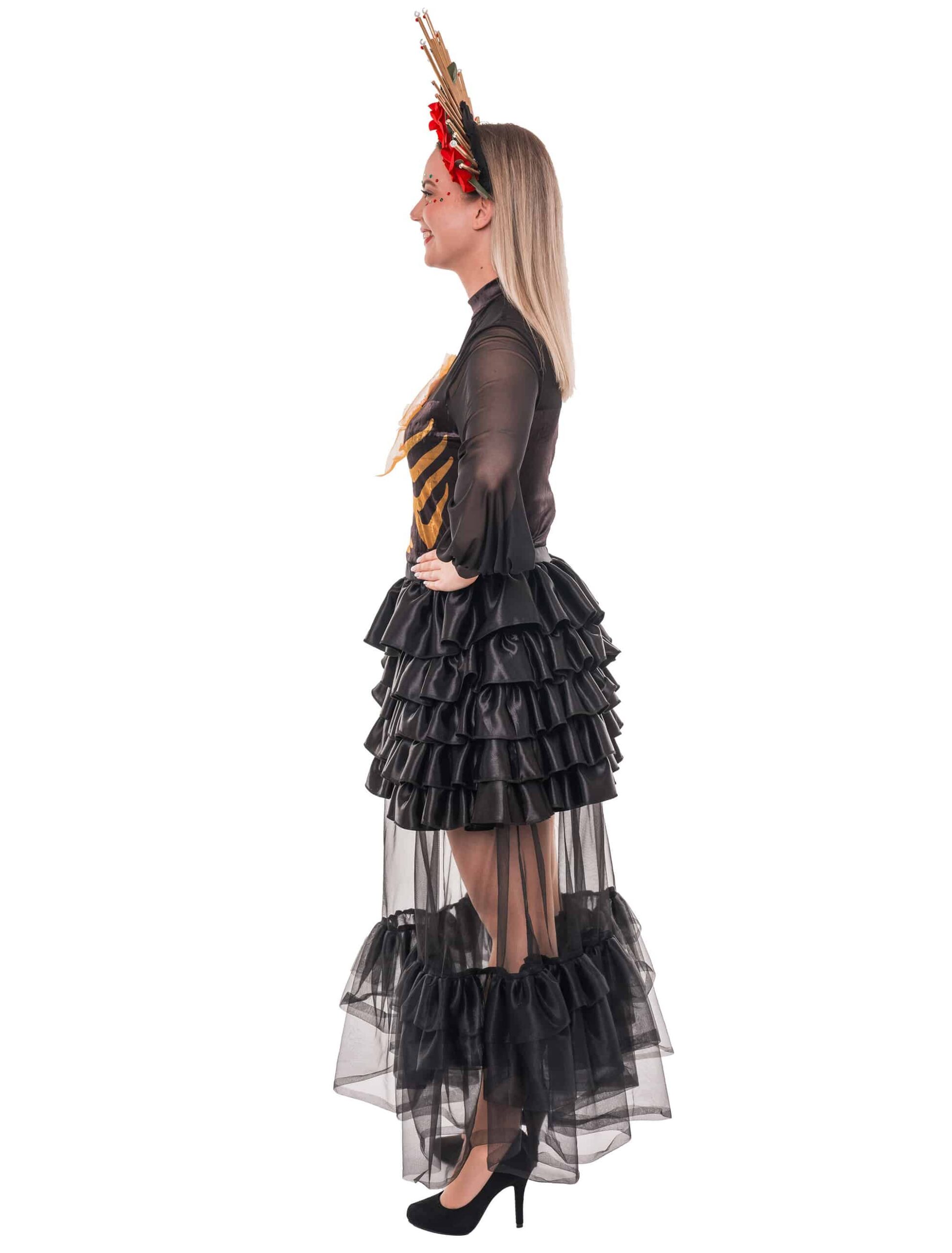 Kleid Dia de los Muertos mit Herz Damen