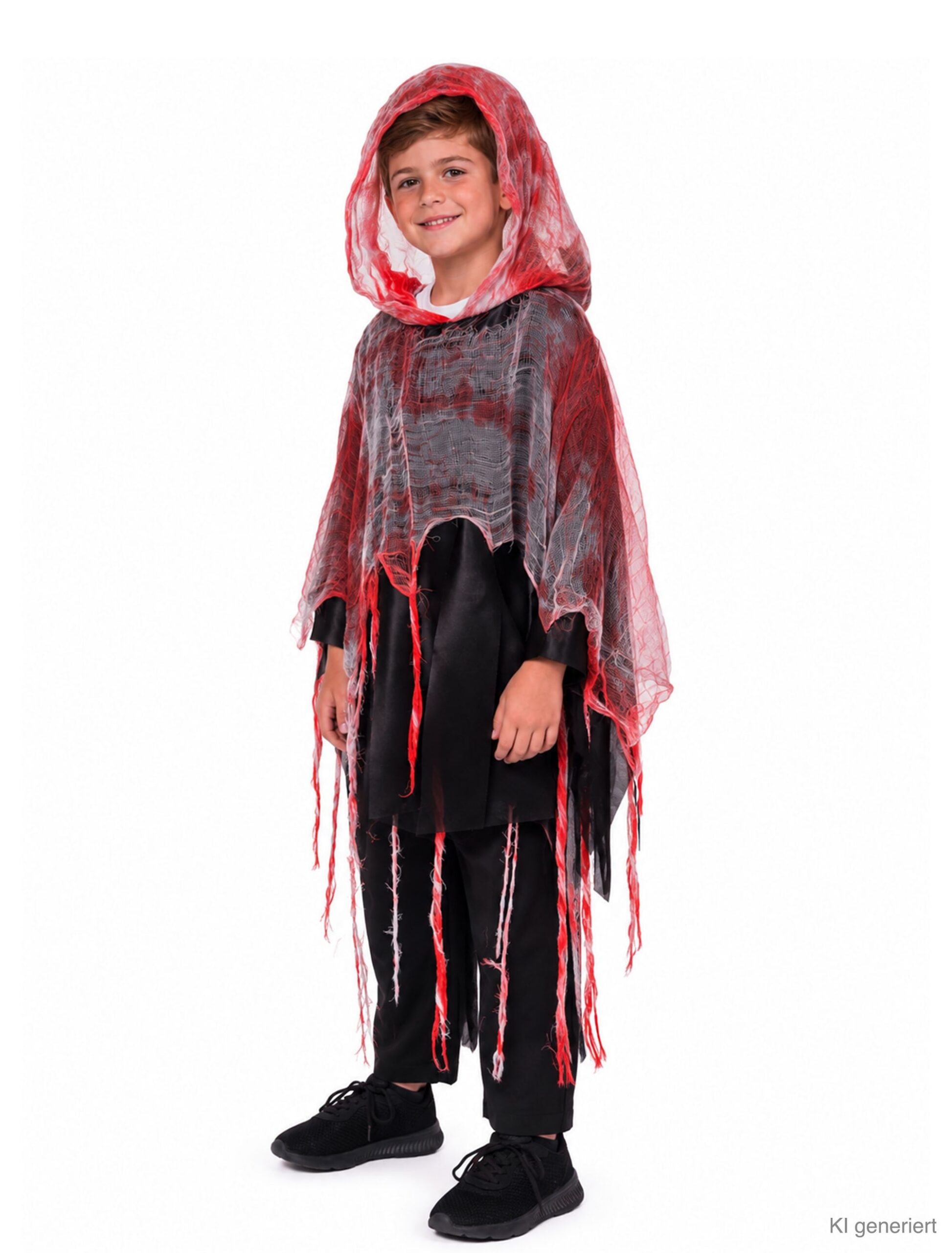 Poncho blutiger Geist mit Kapuze Kinder