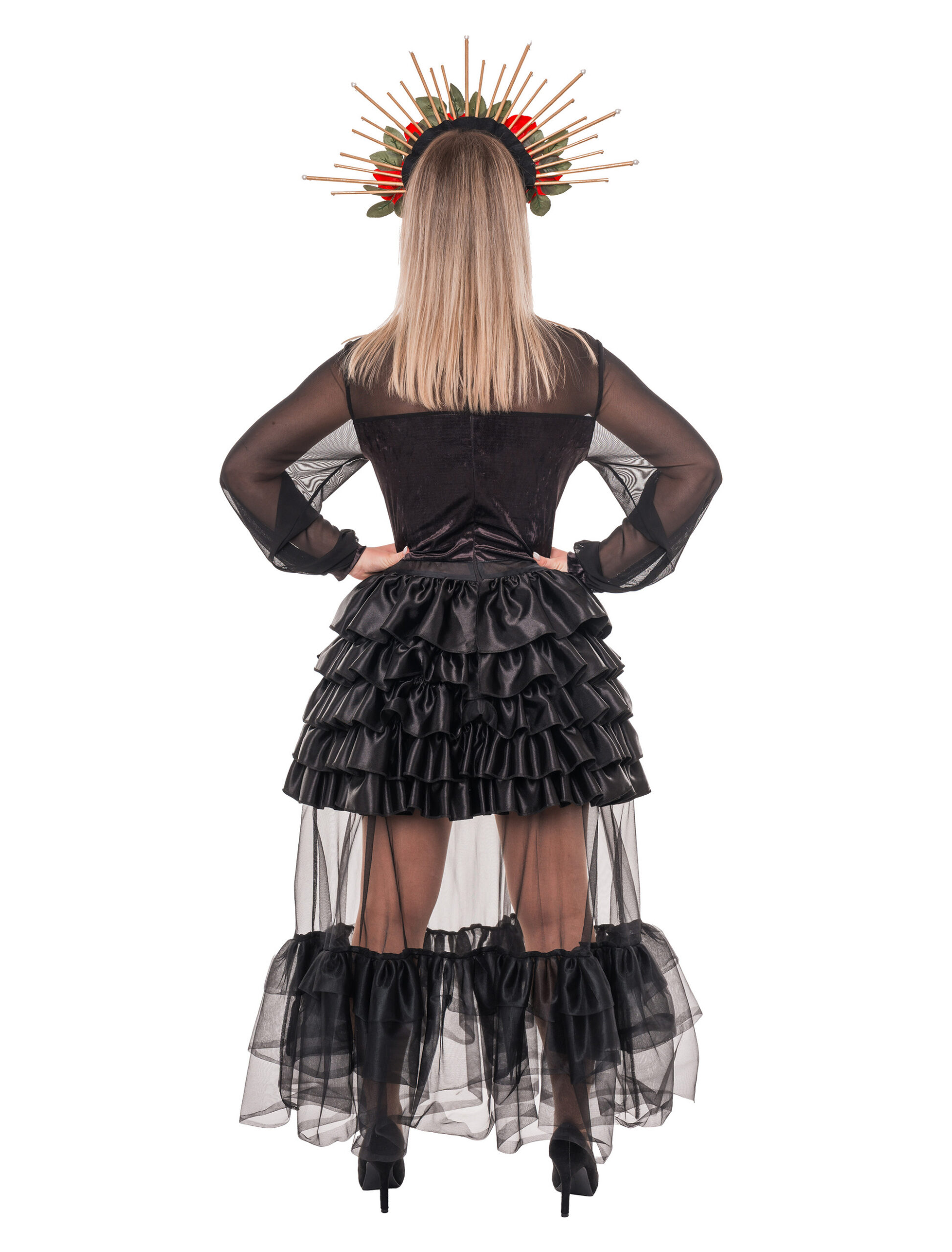 Kleid Dia de los Muertos mit Herz Damen