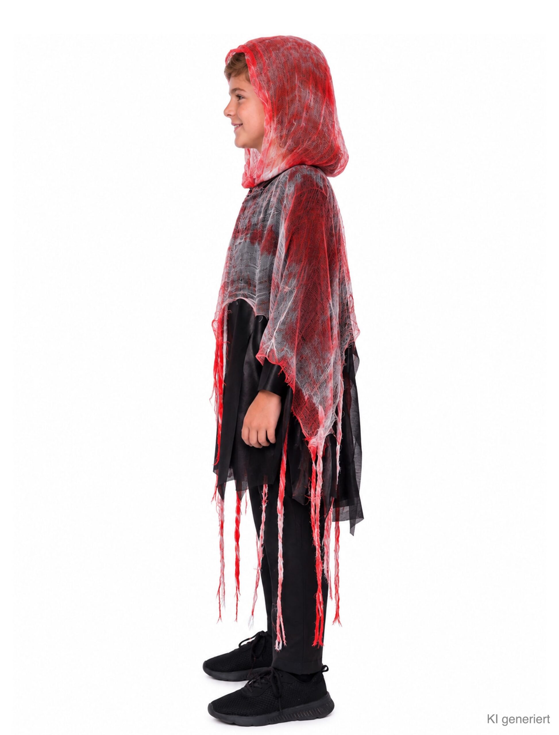 Poncho blutiger Geist mit Kapuze Kinder