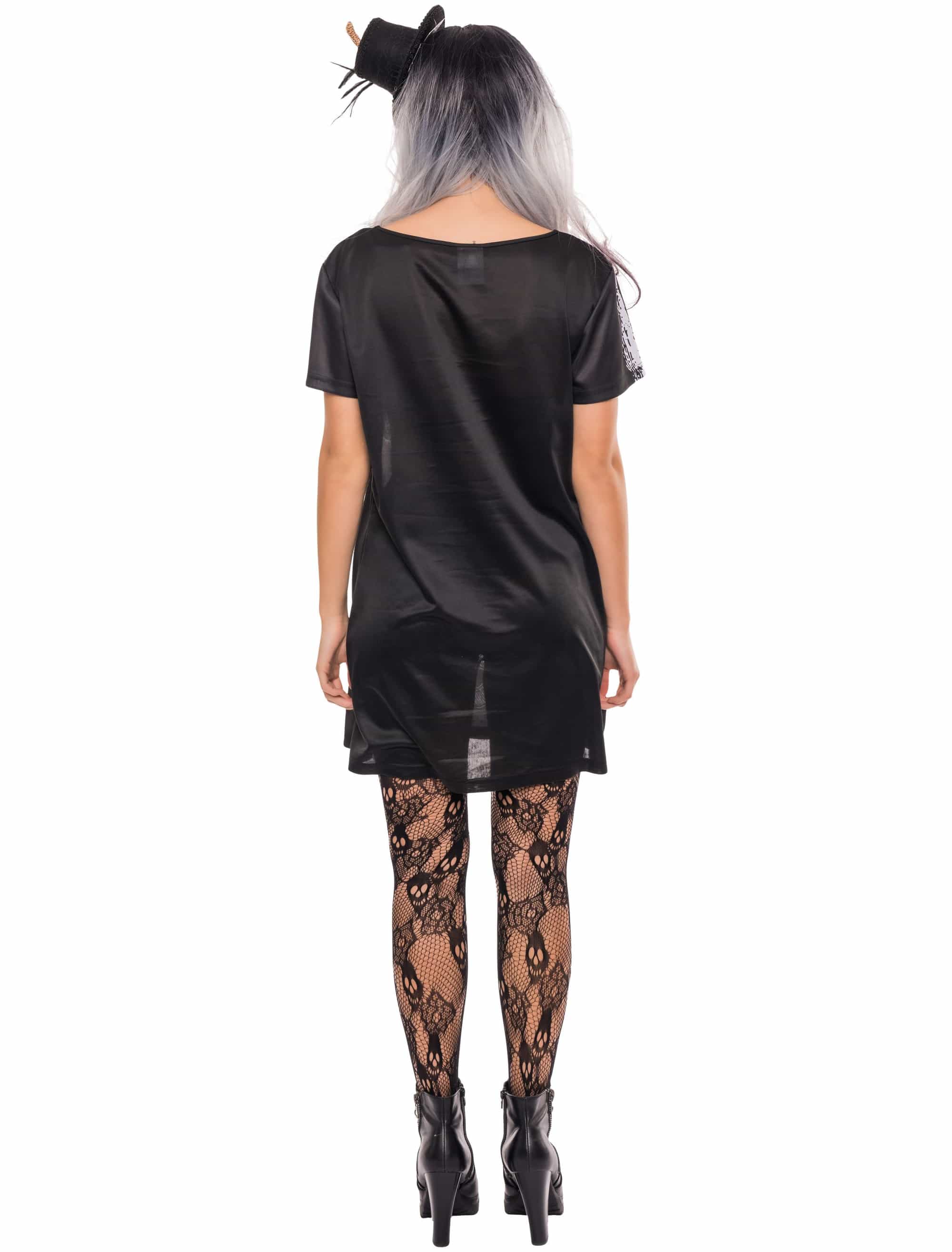 T-Shirtkleid Skelett Damen