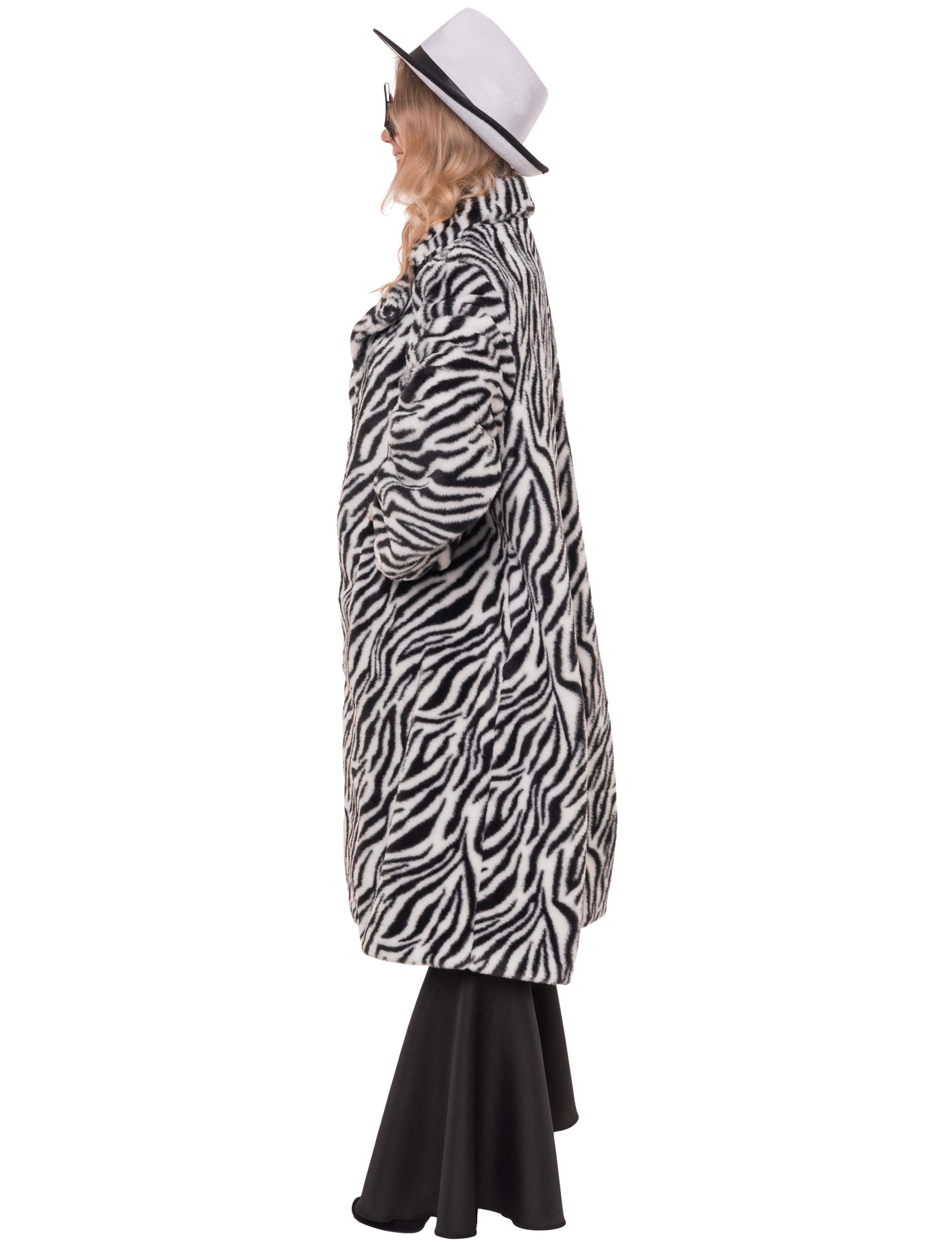 Mantel Kunstfell Zebra